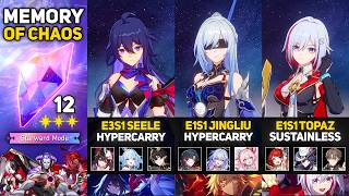 TOPAZ META AGAIN? | E3S1 Seele & E1S1 Jingliu & E1S1 Topaz | Memory Of Chaos Floor 12 MOC | HSR 4.6
