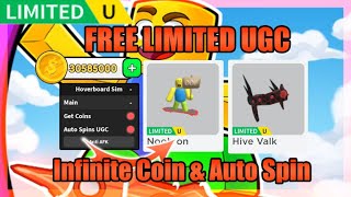 [FREE LIMITED UGC] Hoverboard Simulator Script • Infinite Coins • Auto Spin [Roblox]
