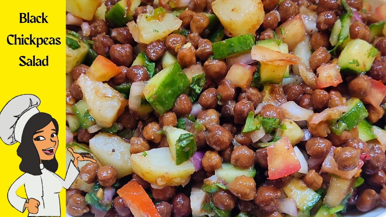 Black Chickpeas Salad recipe how to make black chana salad for Weight