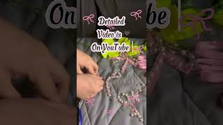 DIY Cute beaded bow keychain🎀 #handmade #tutorial #diy #trending #shorts #craft