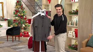 Cuddl Duds Flannel Fleece 1/2 Zip Mock Neck Pullover on QVC