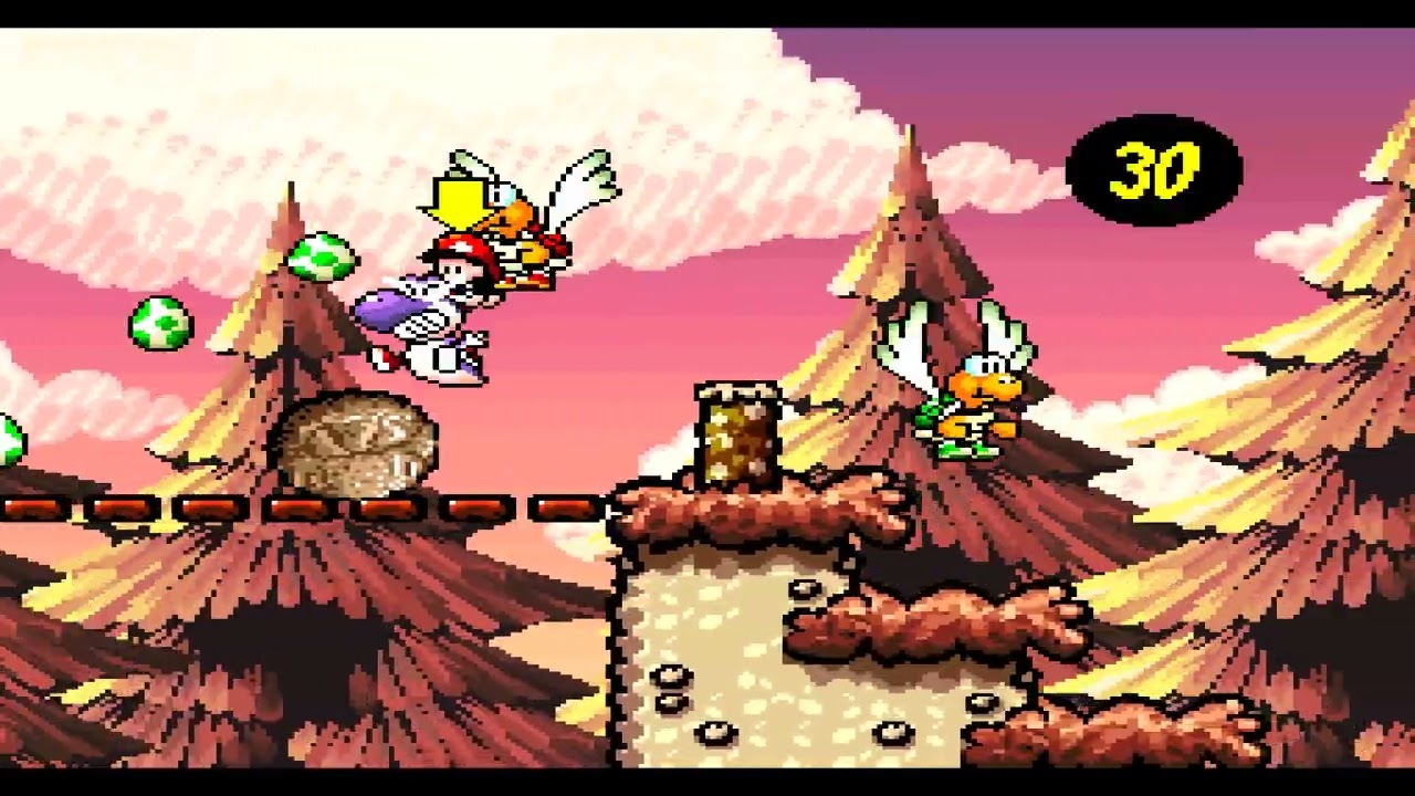 Super Mario World 2: Yoshi's Island Level 4-5: Chomp Rock Zone