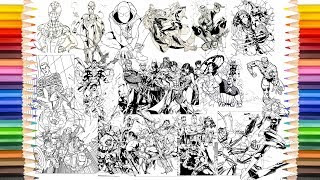 SUPER HEROES Coloring Pages / Marvel Heroes Vs DC Heroes / June Collection screenshot 4