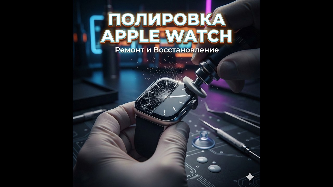 Полировка Apple Watch и Установка дисплея на часы