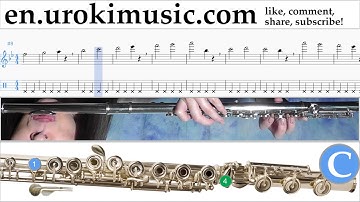 How to Play Flute Lukas Graham - 7 Years Tabs Part#1 exercises, scales um-i352