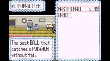 Pokemon Ruby VBA: Master Ball and Rare Candy cheat -Poet22