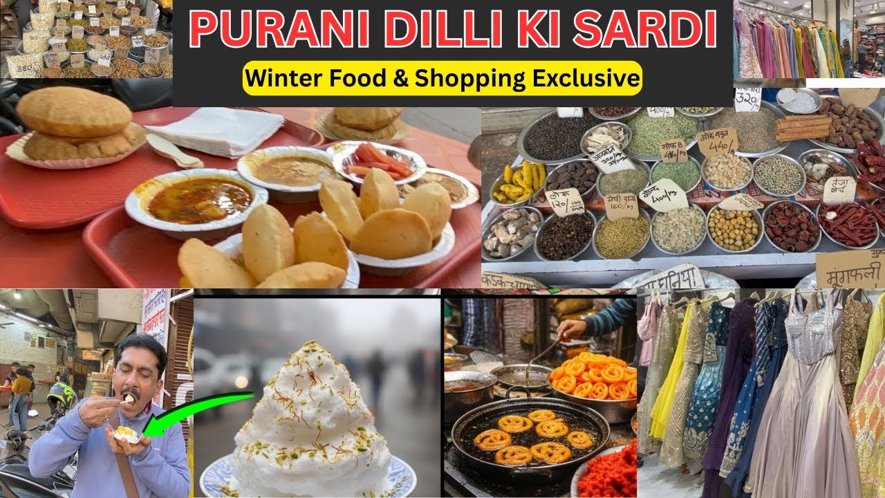 Hidden Gems💎 of Old Delhi:- Winter Shopping 🛍️ & Food Vlog🍲