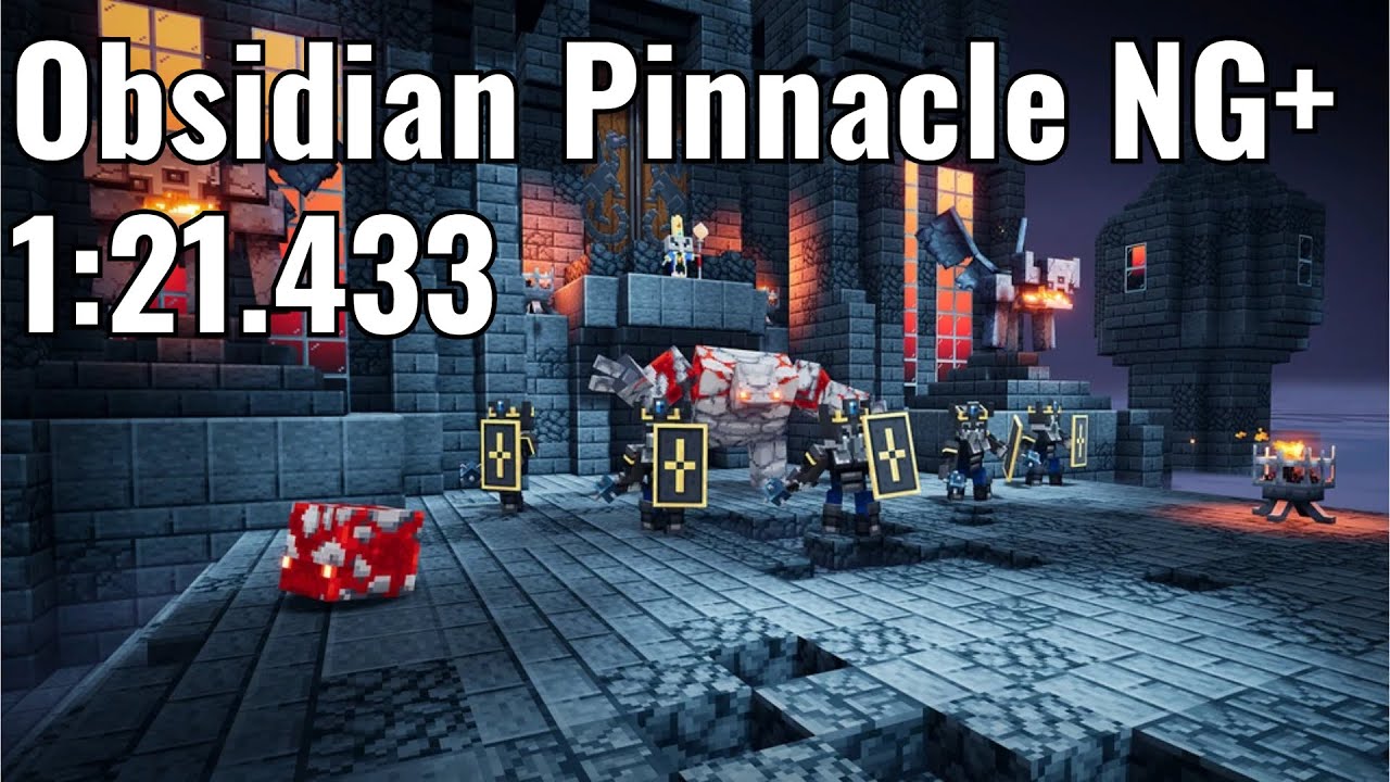 Minecraft Dungeons Obsidian Pinnacle in 1:21.433 (World Record