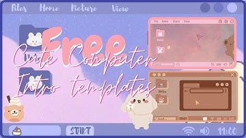 Cute Computer Intro Templates / no text / free to use