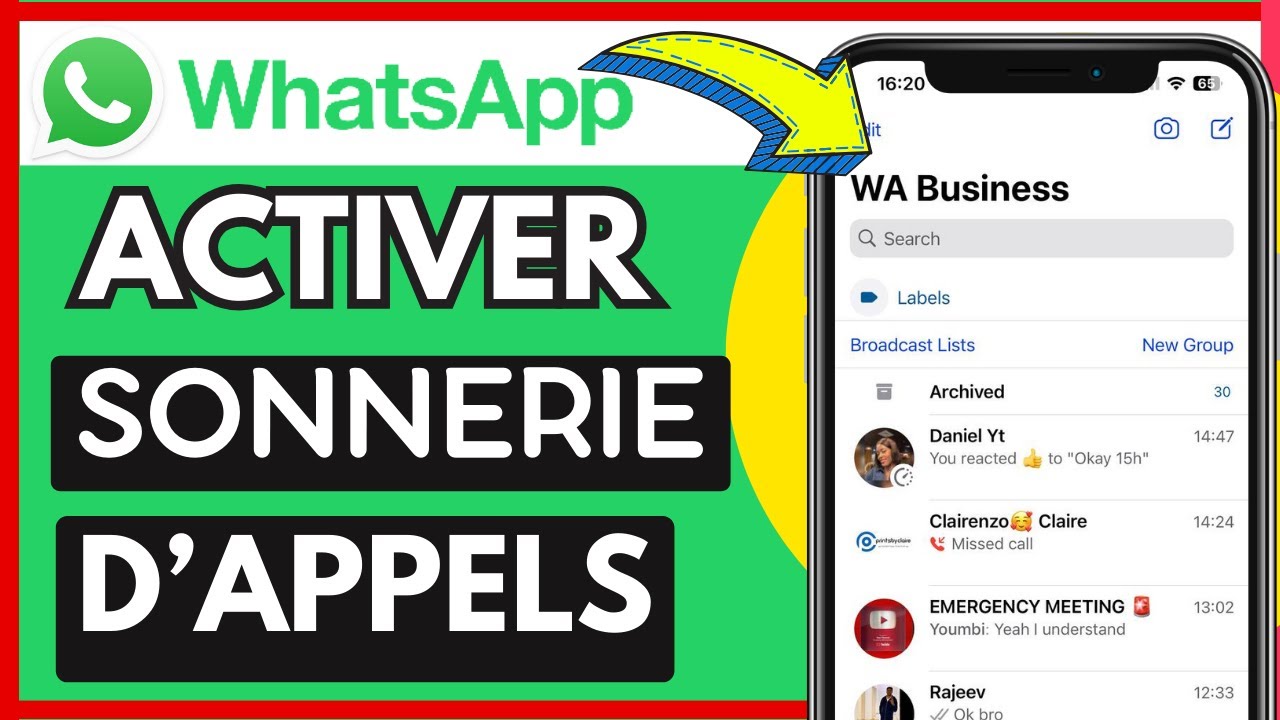 Comment Activer La Sonnerie Des Appels WhatsApp (Très Facile) YouTube