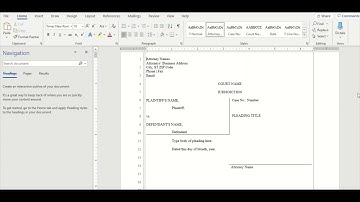 Create Legal Pleading Paper