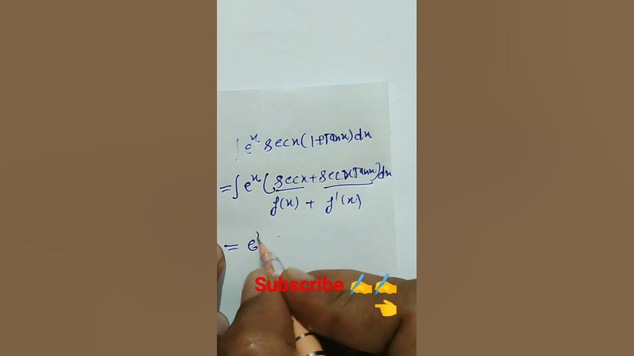 integration-of-e-x-secx-1-tanx-math-jee-engineeringentranceexam
