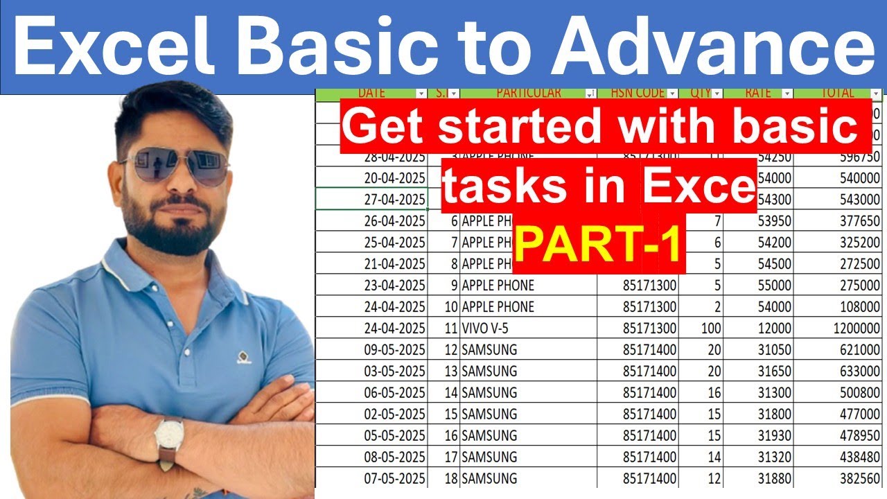 Excel Basic to Advance Part-1 Full Tutorial in Hindi #excel # ...
