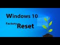 How to factory reset Windows 10