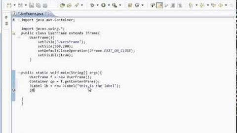 Java programming Lesson 58 GUI : Adding components with getContentPane() JFrame method.