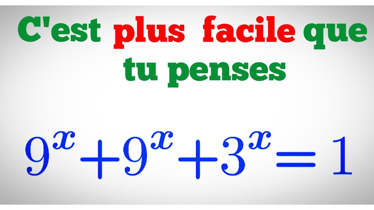 Comment résoudre facilement cette équation ? - YouTube