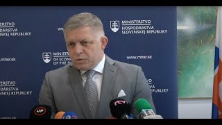 Tlačová konferencia premiéra SR na ministerstve hospodárstva SR