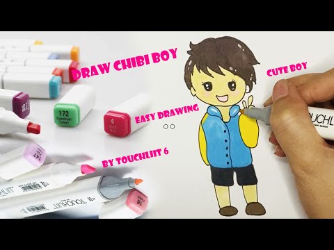 Πώς να σχεδιάσετε ένα αγόρι Chibi για αρχάριους | Σχεδίαση Easy Step by Step Tutorial