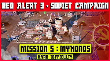 Red Alert 3 4K - Soviet Mission 5 - Mykonos - The Science of War - Hard