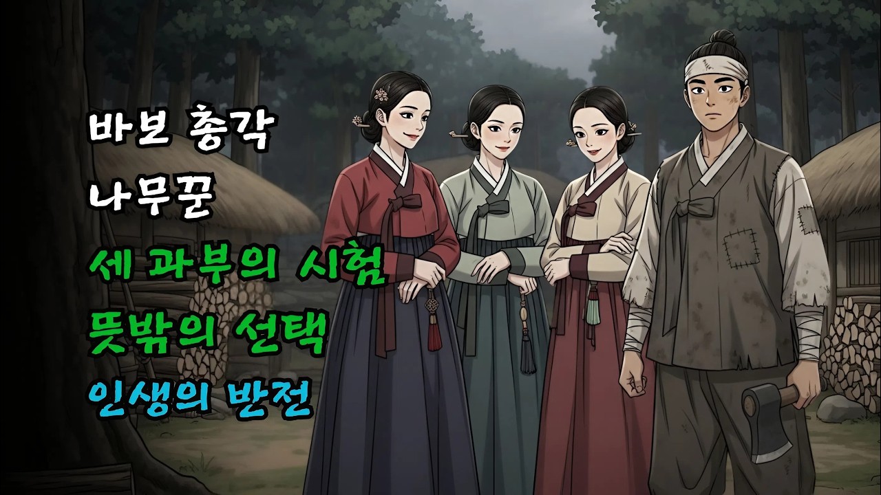 바보라 불리던 총각 나무꾼… 세 과부가 내린 뜻밖의 시험 - YouTube