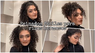 5 peinados bonitos y rápidos para cabello rizado (fáciles)  Nicurly