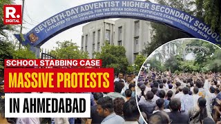 Ahmedabad Breaking Mive Protest Erupt Outside School Over Stabbing Case