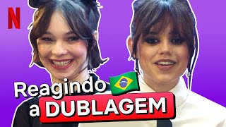 Elenco de Wandinha REAGE a dublagem | Wandinha | Netflix Brasil