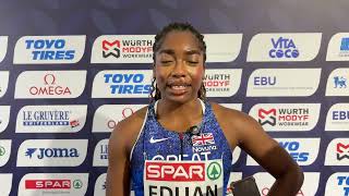 Success Eduan after European 200m final: I'm a student midwife by day and an athlete by night