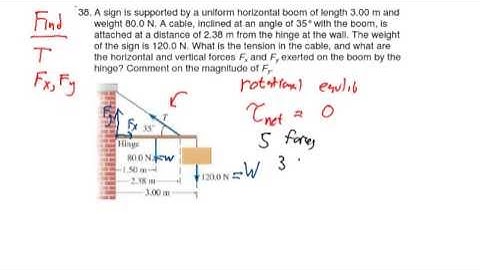 Torque & Rotational Equilibrium  - Problem #7