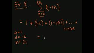 Section 12.2: Part II, Partial sums Arithmetic Sequence