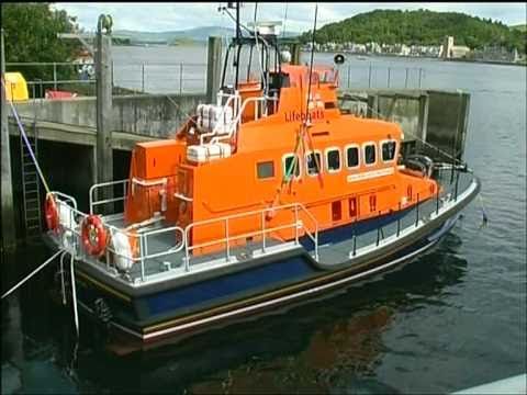 Oban Lifeboat at her moorings.