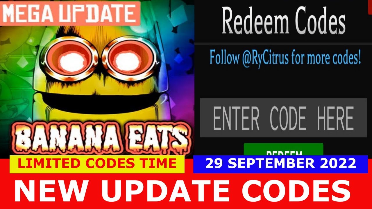 BANANA EATS CODES [PowerUps] BANANA EATS ROBLOX LIMITED CODES TIME 29 September 2022 YouTube