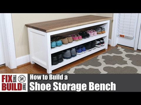 Diy Shoe Storage Bench How To Build Youtube