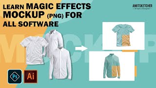 How to create PNG magic effect Mockup  For  Photoshop | illustrator | coreldraw | Tutorial