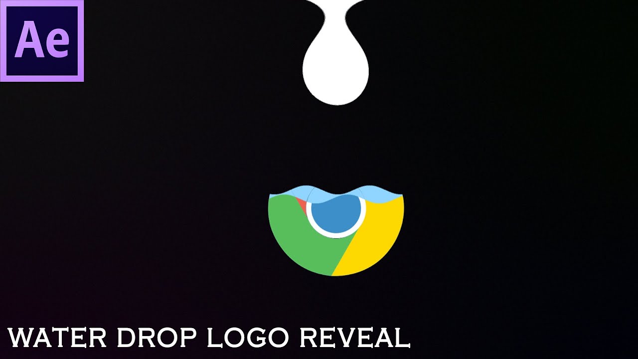 After Effects tutorial - Create Water drop Logo reveal - 125 - YouTube
