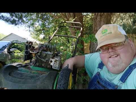 Removing engine from John Deere JS61 push mower 