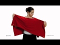 Red Poncho Scarves - How to Make The Bina a Poncho