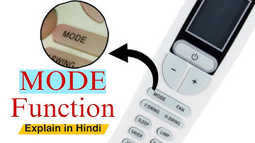 Explain MODE Function in Voltas AC Remote control in Hindi | Voltas AC Remote Control Operation 2023