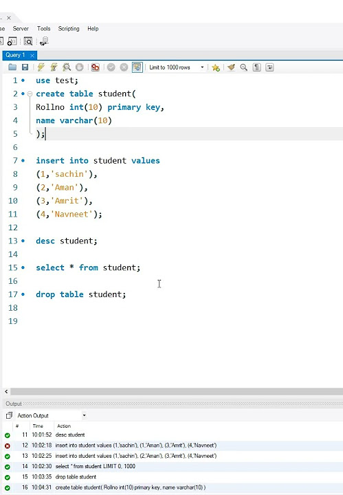 How to Create Table with Primary key in SQL - YouTube