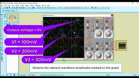 Summing amplifier using OP AMP 741