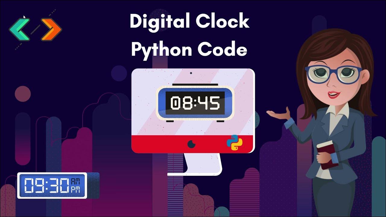 Digital Clock Using Python -2 - YouTube