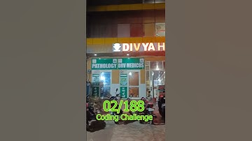 Day 02/188 Coding Challenge #akhilpal2000 #codingchallenge #techreadyfortomorrow #akhilpal2000