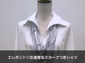 【GOLDJAPAN 大きいサイズ専門店】プリントスカーフ付きドルマンプルオーバーシャツ　LL-6L