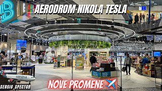 NOVI izgled Aerodroma Nikola Tesla BEOGRAD  obilazak svih izlaza i poletanje sa piste #beograd