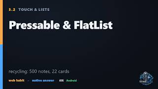 Pressable and FlatList: 500 Notes, 22 Cards