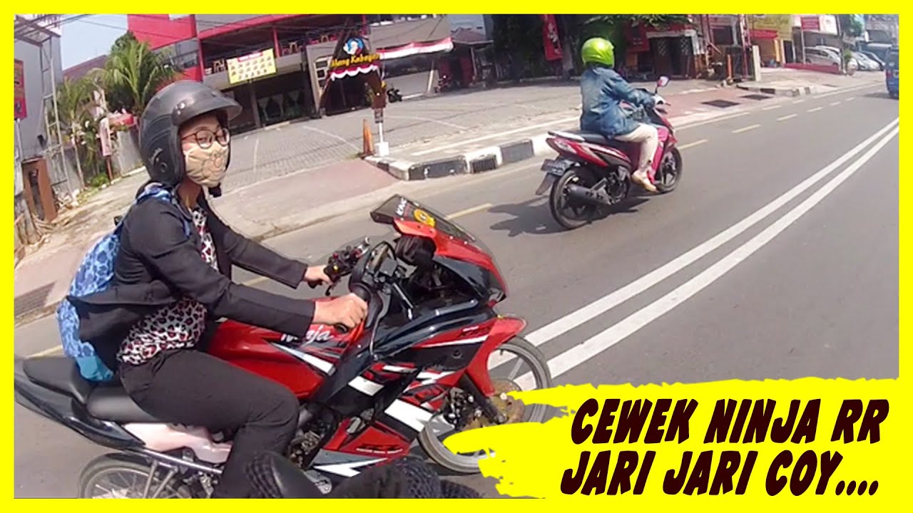 CEWEK NAIK NINJA 150 RR JARI JARISADESSS YouTube