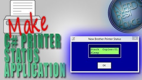 C# App to Display Printer Status in Real-Time! +Photoshop Icon Tut.