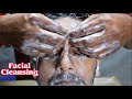 Best Ever Facial Experience From Indian Street Barber | Face Glowing Treatment | Face Scrub | TUB