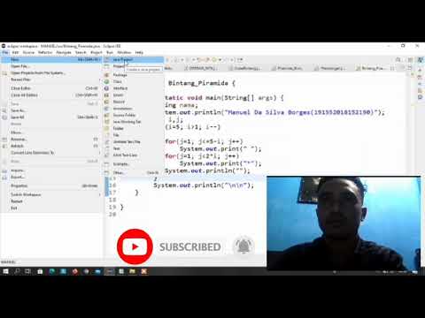 Contoh program Looping menggunankan java Eclipse