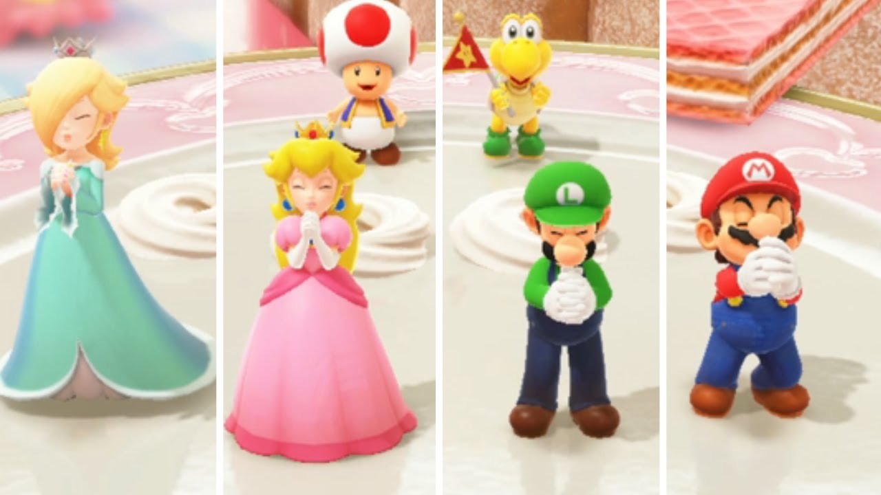 Mario Party Superstars Peach's Birthday Cake Luigi vs Mario , Peach & Rosalina